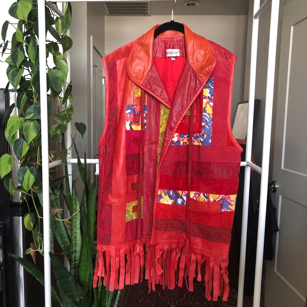 Vintage Giorgio Beverly Hills Fringe Vest